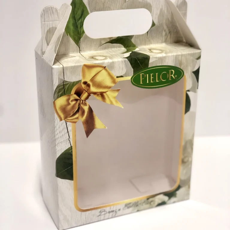 Printed handle carton with a large display window
