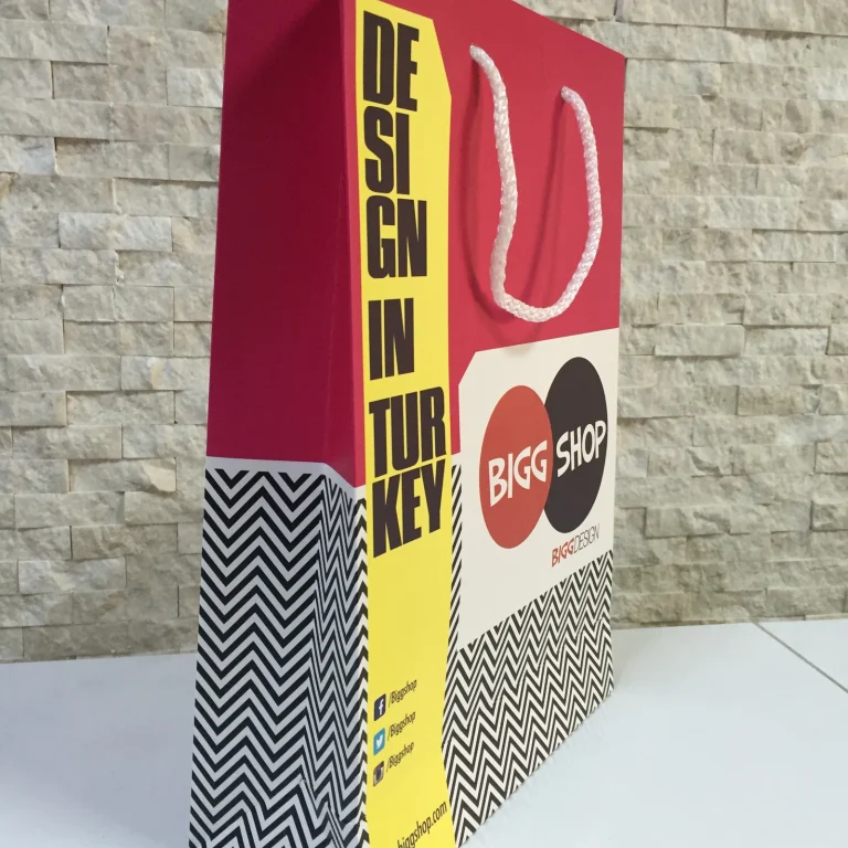Biggshop branded rope handle paper bag
